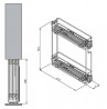 VIBO side double basket 200mm soft-closing left