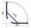 LP-diffuser milk round Corner 30 2000mm