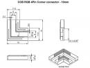 StrongLumio corner connector CCT/RGB COB LED 10mm strip - LED strip