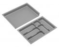 K-StrongIn Cutlery tray with pull-out side insert 330-525x490mm grey