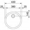 FRANKE Sink RAN 610-38 stainless steel