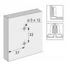HETTICH 9091800 mounting pad Sensys D=1.5 euro screw obsidian