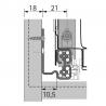 HETTICH 9307635 Quadro V6+ 300mm/50KG EB10.5 SiSy L+P