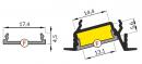 StrongLumio cover strip for LED profiles 14 clip-on transparent 1000mm