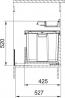 FRANKE Sorter - waste bin Mythos Water Hub 1x35l
