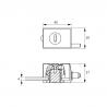 HETTICH 9303932 Cadro glass door lock, matt black