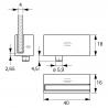 HETTICH 9303928 Cadro glass door hinge with stop, set, matt black