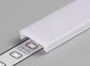 K-StrongLumio LED COB 24V 12W/m studená,Corner stříbrná,krytka mléčná,2m