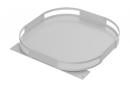 KES 281690 TurnMotion III rotating shelf, ice white