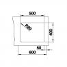 Blanco 525887 Sink Etagon 500-U Infino Without Eccentric Silgranit Black