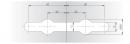 Set w/ 2 K TOP worktop connectors L105mm (disassembled), 100mm