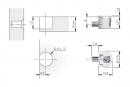 IF KORE 15 connecting fitting, M6x8 mm, white cover cap