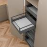 K-Blum Merivobox, Drawer E Railing 600Mm/40Kg, Dark Grey Og, Inner, Glass