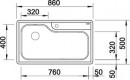 BLANCO 514029 Sink PLENTA brushed stainless steel without eccentric
