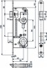 HOBES 02-06 lock 90/60 PZ zinc white