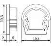 StrongLumio end parts for Uni profile grey round (pair)
