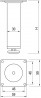 StrongLegs furniture leg FS014, 100Rmm, matt chrome