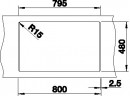 BLANCO 519646 Sink Naya 8 anthracite without eccentric Silgranit PuraDur