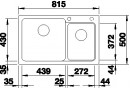 BLANCO 519646 Sink Naya 8 anthracite without eccentric Silgranit PuraDur
