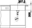 BLANCO 519641 Sink Naya 6 white without eccentric Silgranit PuraDur