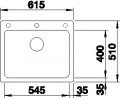 BLANCO 519641 Sink Naya 6 white without eccentric Silgranit PuraDur