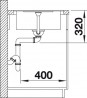 BLANCO 519088 Metra 45 SF coffee sink with Silgranit PuraDur eccentric