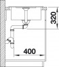 BLANCO 519580 Sink Metra 45 S Compact tartufo with eccentric Silgranit PuraDur
