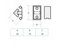 Connecting angle plastic small brown