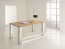 G-Table leg 710/80x80 brushed stainless steel