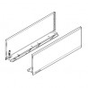 K-BLUM Legrabox C Pure 600 mm/70 kg, Tip-on, st. steel, internal, glass