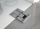 Kimana IF hinge for bottom hinge, nickel-plated