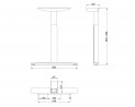 MILADESIGN Desk base with regulation central Linear LN3602R white