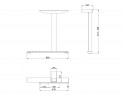 MILADESIGN Desk base outside Linear LN3401 white