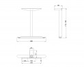 MILADESIGN table base central leg Linear LN3102 white