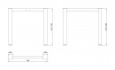 MILADESIGN Desk base G6 ST626/80 white