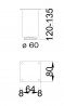 MILADESIGN furniture leg G5 ST605/12 white