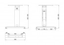 MILADESIGN Desk base with regulation outside G3 ST223/60R white