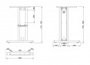 MILADESIGN Desk base outside G1 ST203 white