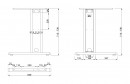 MILADESIGN Desk base outside G1 ST201 white