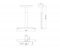 MILADESIGN Desk base with regulation central Linear LN3402R black