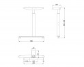 MILADESIGN Desk base with regulation outside Linear LN3303R black