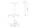 MILADESIGN Desk base with regulation outside Linear LN3103R black