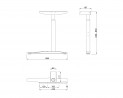 MILADESIGN Desk base with regulation outside Linear LN3101R black