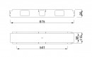 MILADESIGN Connecting crosspiece G7 ST957/16 black