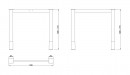 MILADESIGN Desk base G6 ST611/80 black