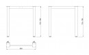 MILADESIGN Desk base G6 ST522/70 anthracite