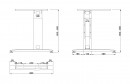 MILADESIGN Desk base with regulation outside G3 ST223R anthracite