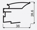 SEVROLL 04617 Victoria II mounting bar 16/18mm 2.7m black brushed