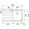 FRANKE Sink NEX 611/7L 860 x 510mm stainless steel