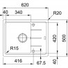 FRANKE Sink BFG 611-62 620 x 500 sand highlight